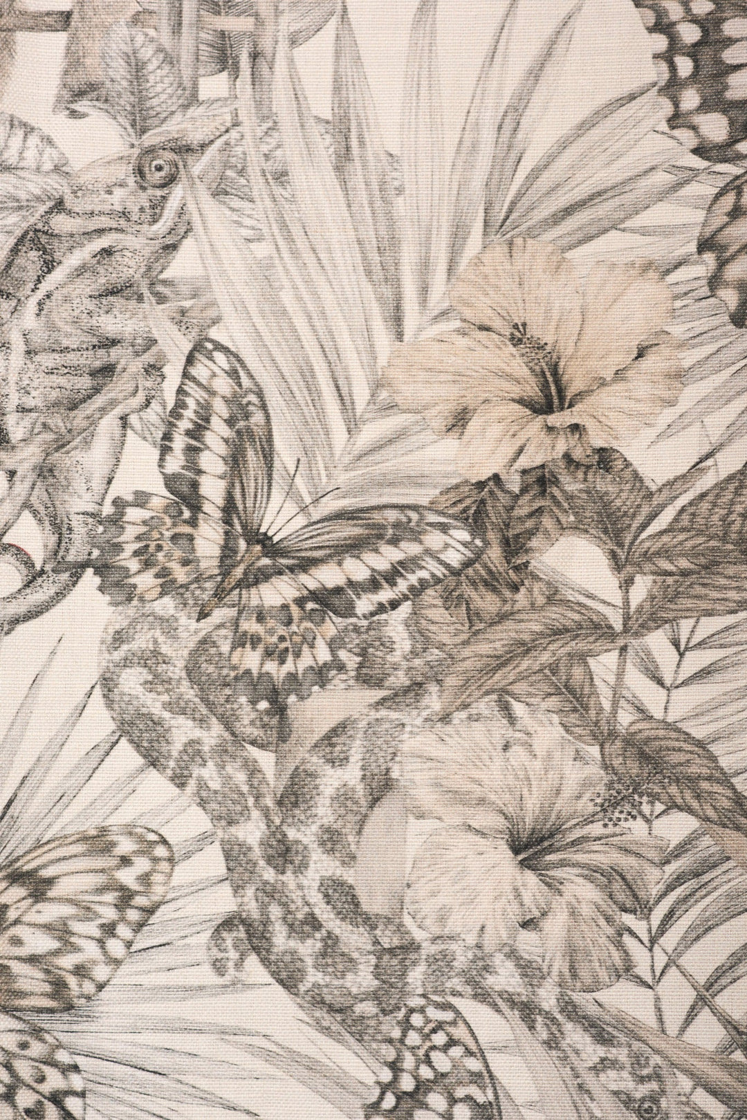 Victoria-Sanders0exotica-fabric-parchment-linen-cotton-charcoal-hand-drawn-illustration-jundle-print-animales-palms-parchment-linen