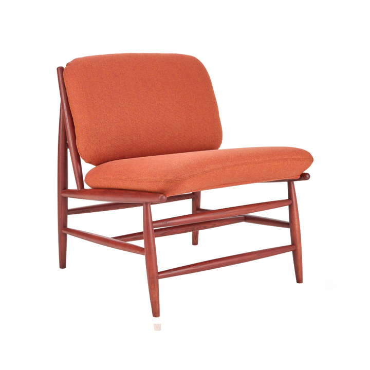 von-chair-ercol-l.ercolani-vintage-red-frame-camira-mlf13-fabric-orange-red-british-made-chair