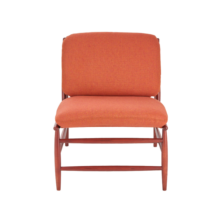 von-chair-ercol-l.ercolani-vintage-red-frame-camira-mlf13-fabric-orange-red-british-made-chair