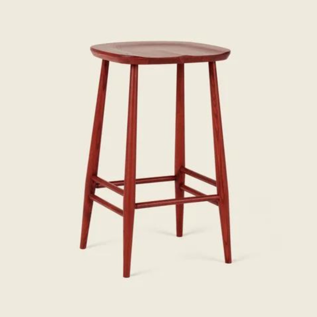 utility-bar-table-stool-ash-wood-ercol-l.ercolani-british-made-wooden-stool--vintage-red