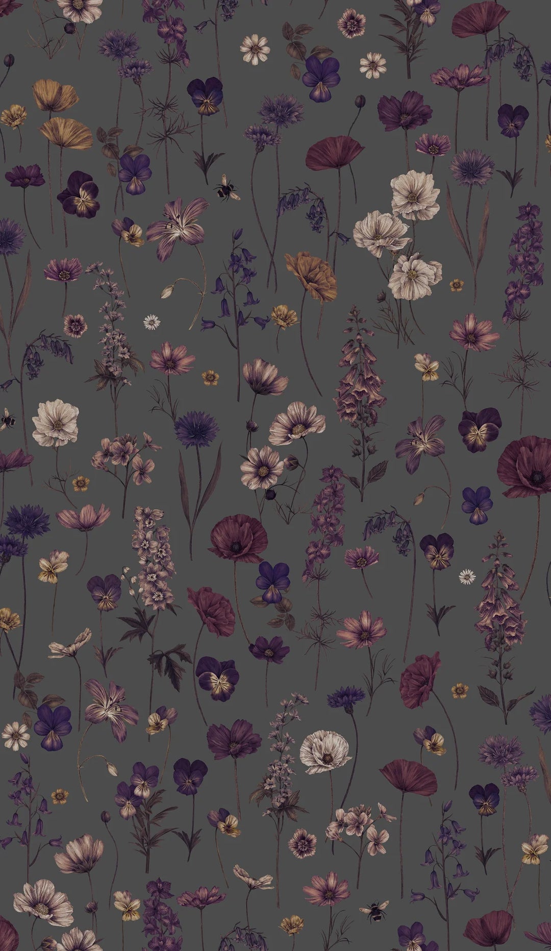 Victoria-Sanders-Botanica-Wallpaper-Verdigris-Trailing-Blooms-across-green-rich-background-floral-wallpaper-artisan-designed