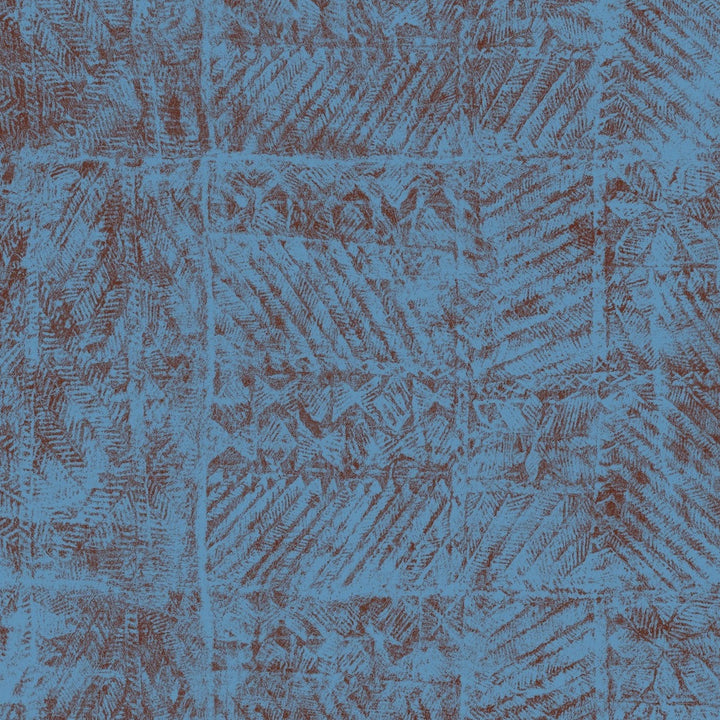 minnie-kemp-mindthegap-collaboration-samoa-blue-chocolate-textured-textile-wallpaper