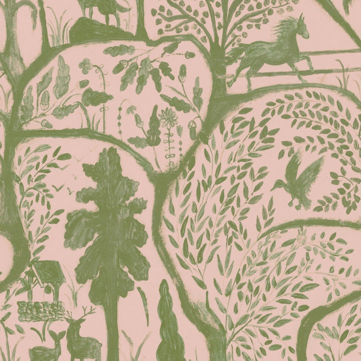 the-enchanted-woodland-lanscape-drawing-wallpaper-dawn-green-folk-transylvanian-nature-wallpaper