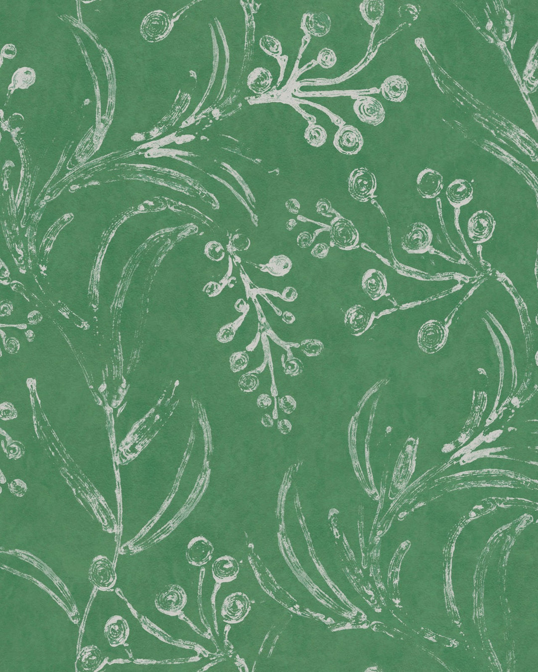 minnie-kemp-mindthegap-collaboration-green-white-wallflower-block-print-floral-wallpaper-design-folk