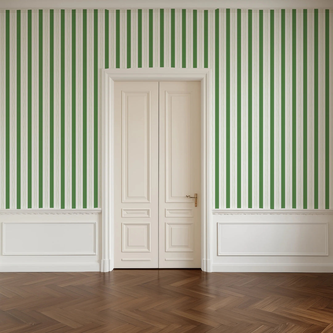Annika-Reed-Wobble-Wallpaper-Greens-small-sclae-hand-drawn-wobbly-lines-modern-stripe-wallpaper-fresh-greens