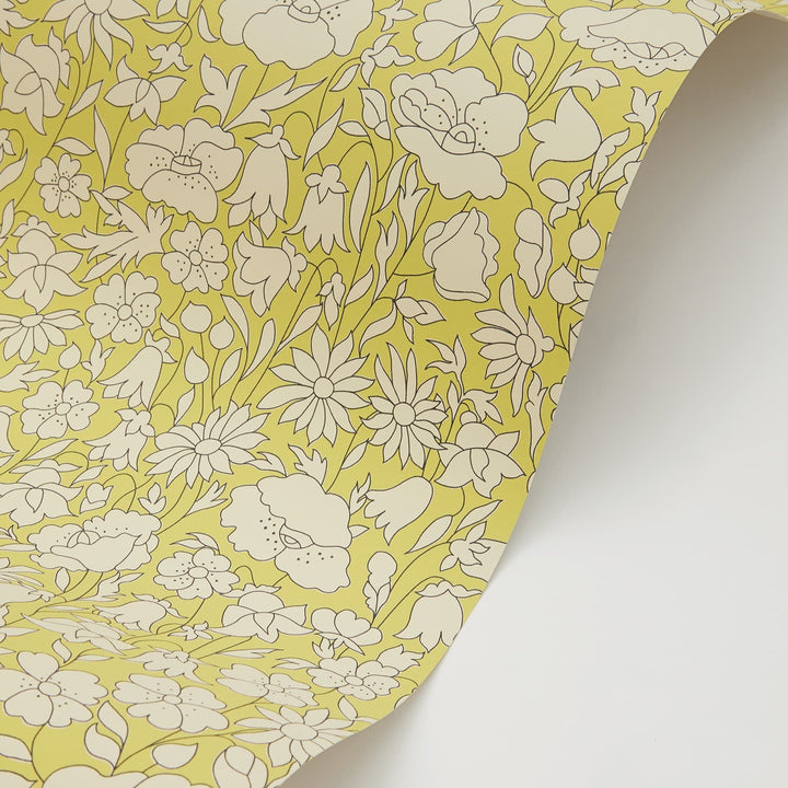 liberty-fabrics-wallpaper-poppy-meadow-fennel-yellow-ditsy-print-metallic-daisy-print-floribuna-collection-heritage-collection