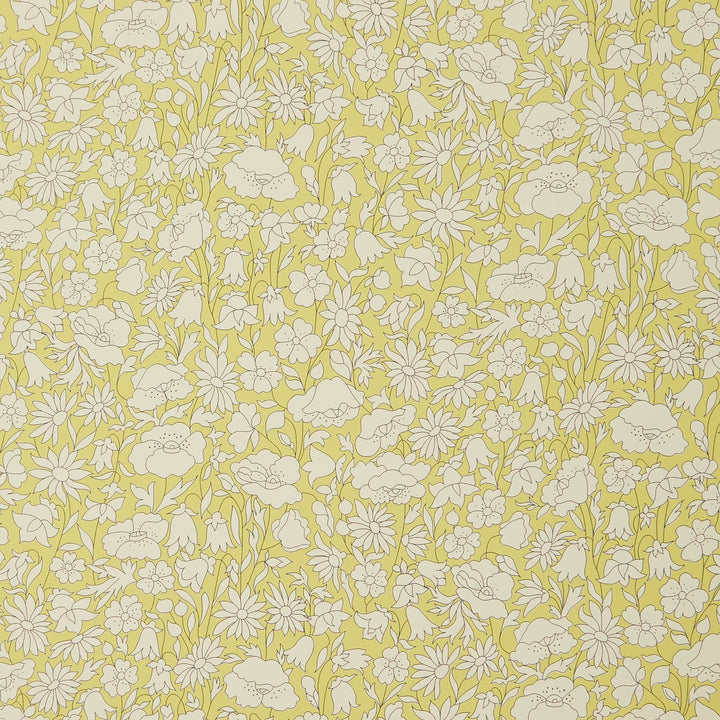 liberty-fabrics-wallpaper-poppy-meadow-fennel-yellow-ditsy-print-metallic-daisy-print-floribuna-collection-heritage-collection