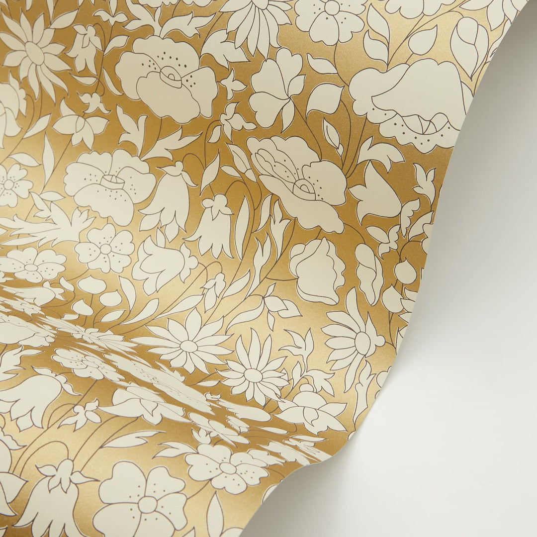 liberty-fabrics-wallpaper-poppy-meadow-pewter-gold-ditsy-print-metallic-daisy-print-floribuna-collection-heritage-collection