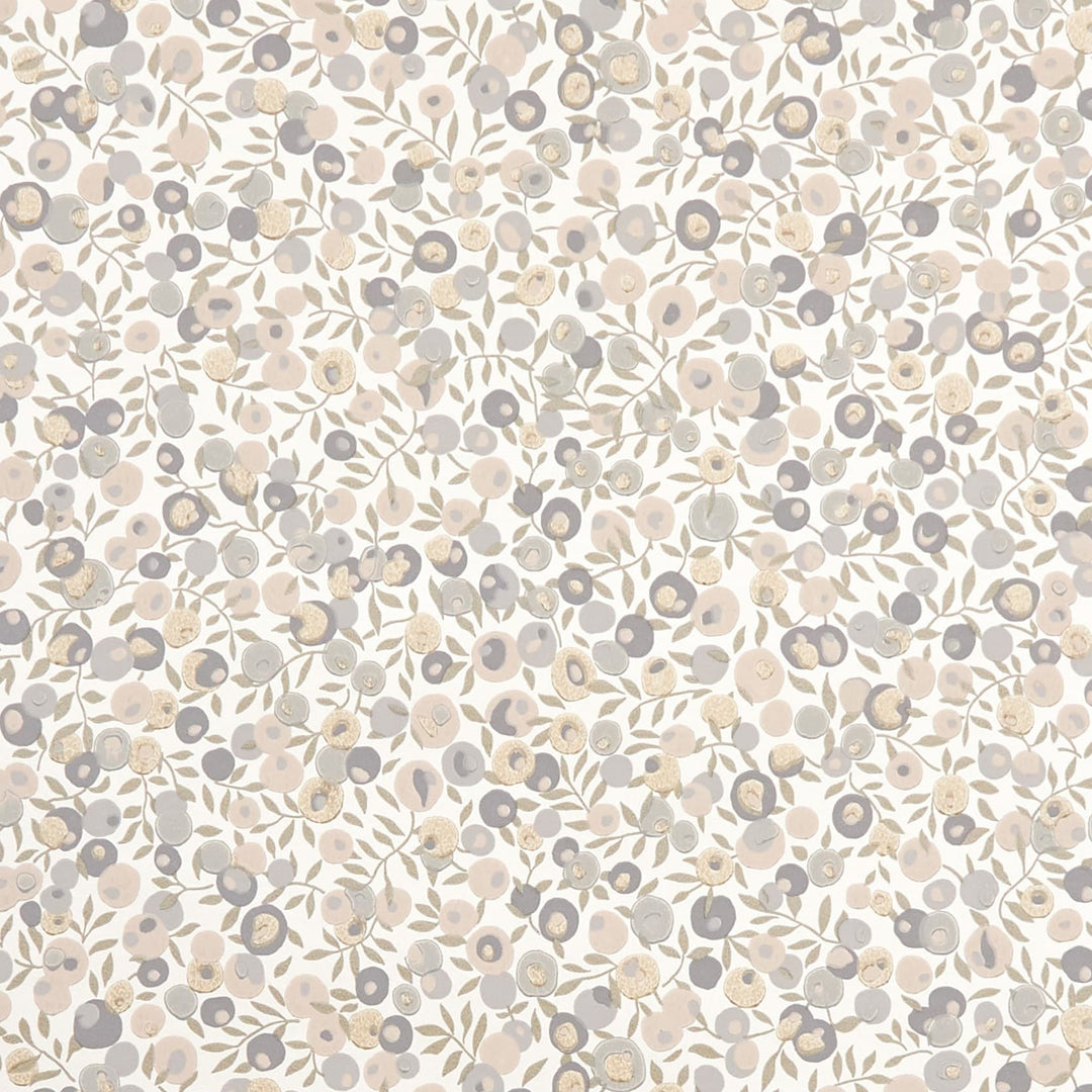 Liberty-fabrics-wallpaper-cream-Wiltshire- 07231001K-gold-metallic-small-berry-floral-ditsy-print-achive-collection-Blossom-