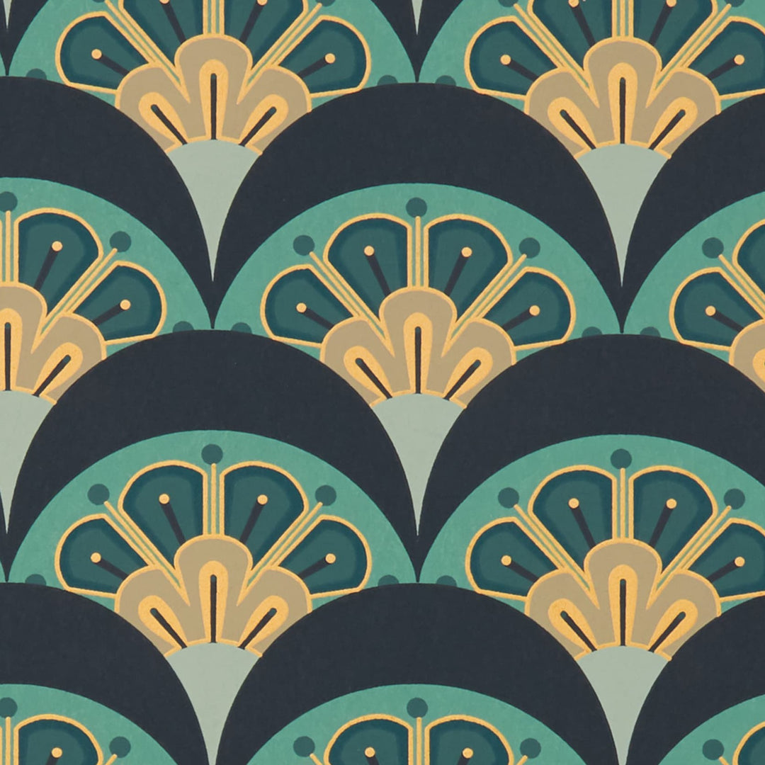 Liberty-fabrics-wallpaper-Art-Nouveau-Deco-Scallop-Jade-peacock-0724100I-