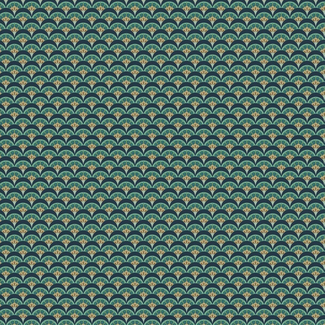 Liberty-fabrics-wallpaper-Art-Nouveau-Deco-Scallop-Jade-peacock-0724100I-