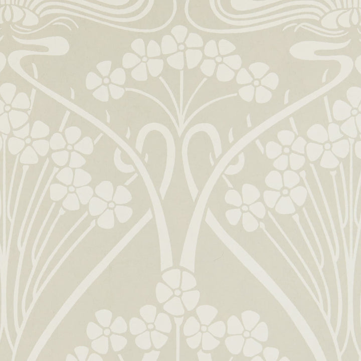Liberty-fabrics-wallpaper-Lanthe-pewter-white-iconic-hertiage-art-nouveau-print-white-cream-mono-tonal-block-repeating-wallpaper