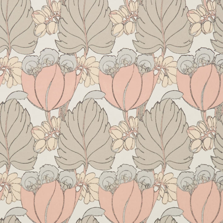 Liberty-fabrics-wallpaper- 07231002L-Ointment-tulip-print-pattern-peaches-taupes-art-deco-archive-pattern-floral-flowers