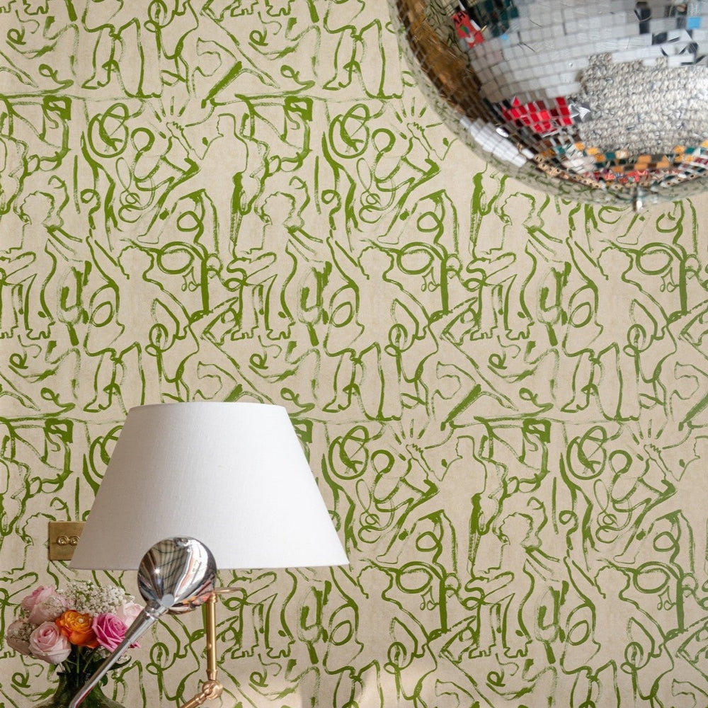 Mind The Gap On The Stage Greenery Woodstock Collection luxury Wallpaper wall covering Lifestyle on the wall image MTG 
