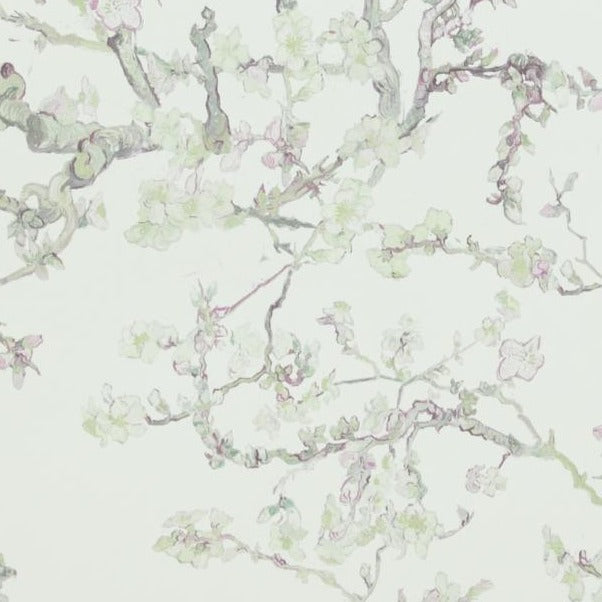 Van Gogh Wallpaper - Almond Blossom White Mint