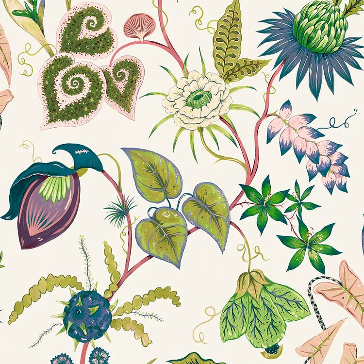 wear-the-walls-vida-wallpaper-costa-rican-floral-large-whimsical-print-pattern-leavs-floliage-banana-shampoo-flowers-bright-loud-hand-painted-pattern-background-unakite-white-
