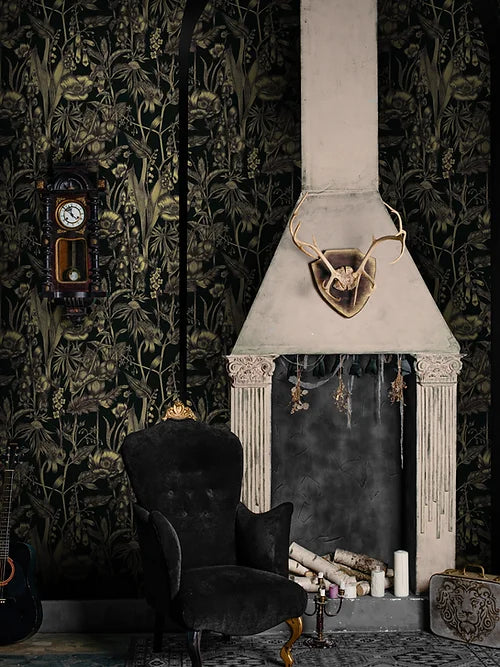 Alnwick-Hex-and-Henbane-Lucy-Bentley-Wallpaper-black-metallic-gold-deadly-plants-darker-edge-british-brand-artisan-made-wallcoverings-edgy-macabre