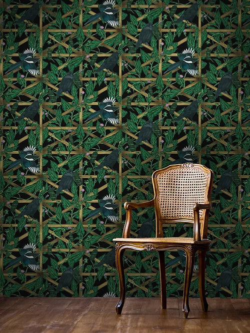 hex-and-henbane-Artopos-trellis-wallpaper-black-background-darker-gothis-edge-pattern-british-artisan-designer-wallpaper 