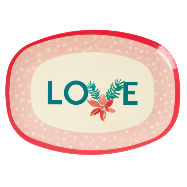 LOVE Rectangular Melamine Plate