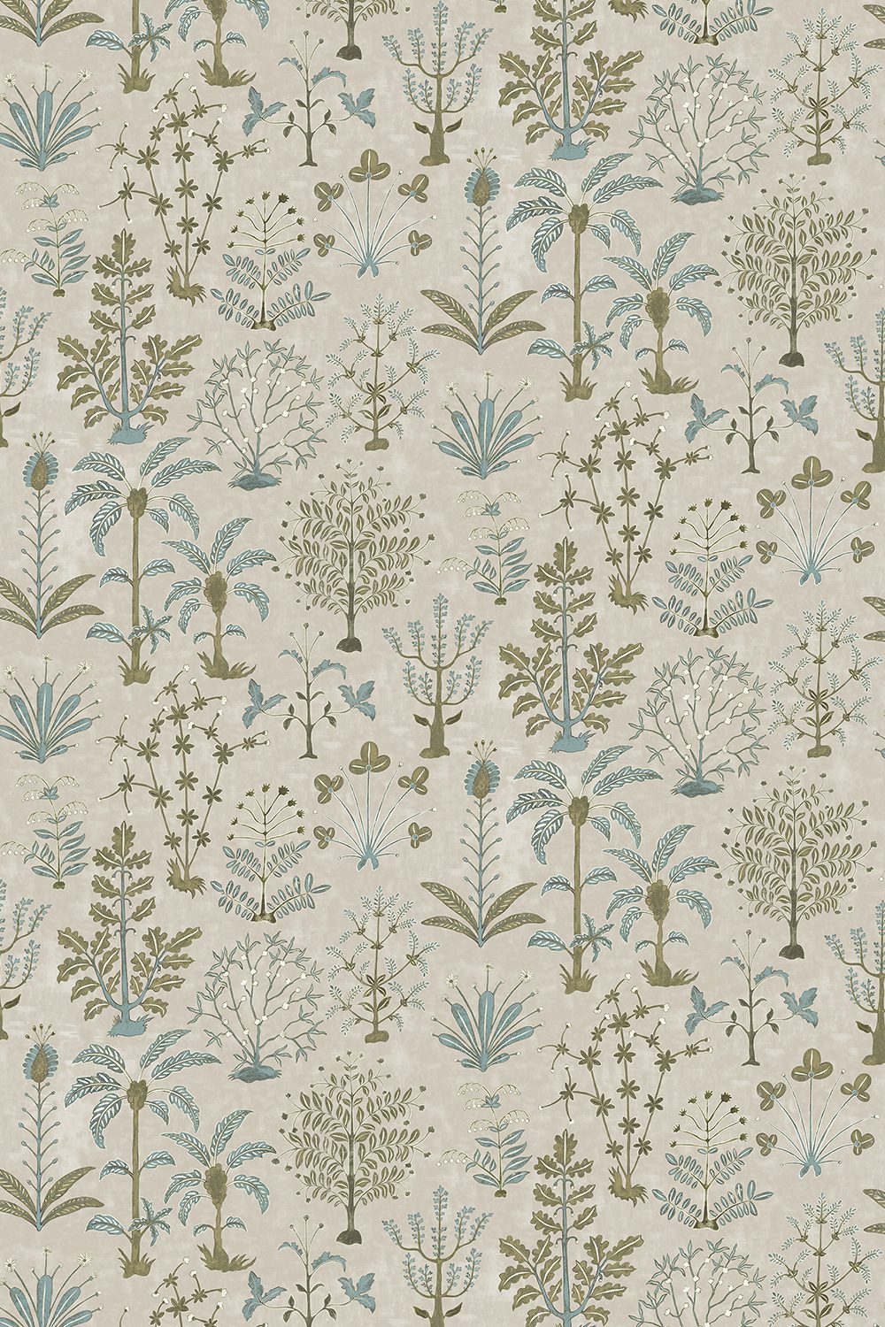 Josephine-munsey-wallpaper-cynthia-tree-soft-design-stone-olive-light-blue-nature-inspired-design