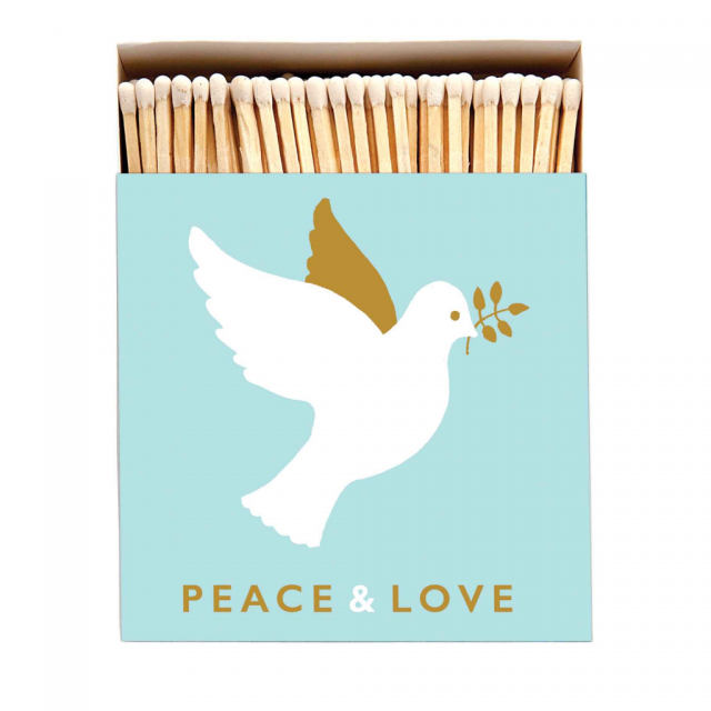 dove-christmas-matches-boxed-matches-peace&love-art-matchboxes