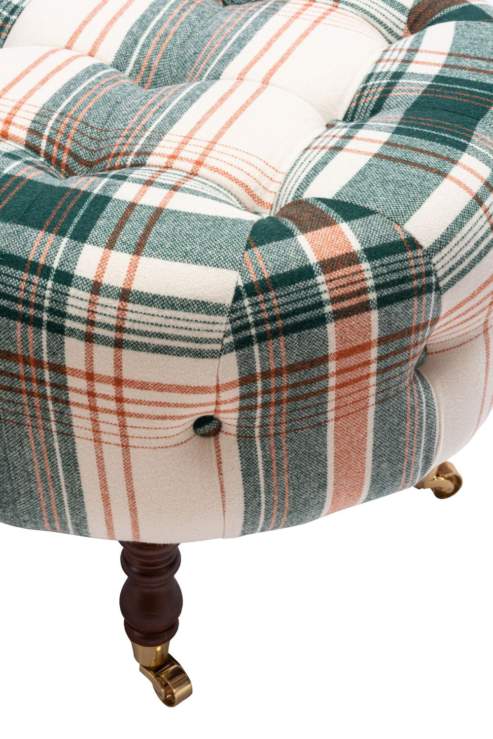 Fez tufted stool - Monterey Plaid Woodstock Luxury Collection Foot Stool, Foot Rest, Ottoman