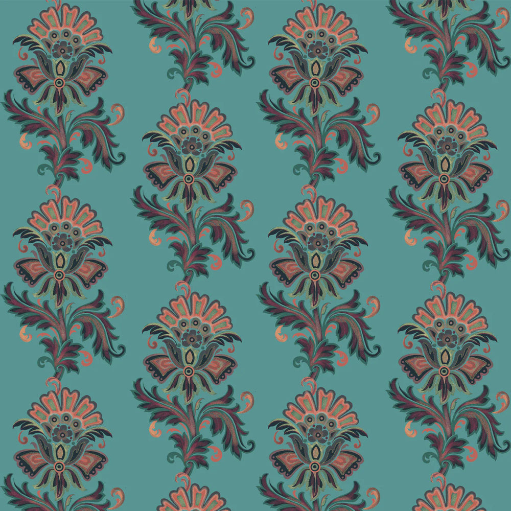 Tatie-lou-wallpaper-large-floral-fan-bold-printed-repeated-hand-drawn-maya-blue