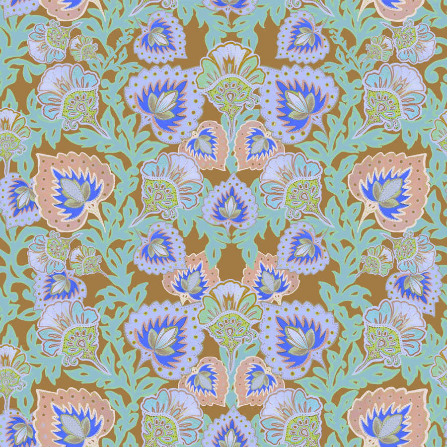 Tatie-lou-wallpaper-garden-of-india-peacock-coloured-repeat-bold-paisly-floral-repeat-pattern-wallpaper-mustard-blue-green-pink-brown-turquoise-