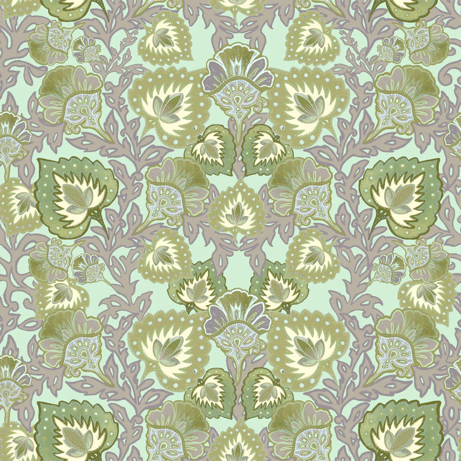 Tatie-lou-wallpaper-garden-of-india-pistachio-coloured-repeat-bold-paisly-floral-repeat-pattern-wallpaper-mustard-green-purple-pastle-tones-pistachio-