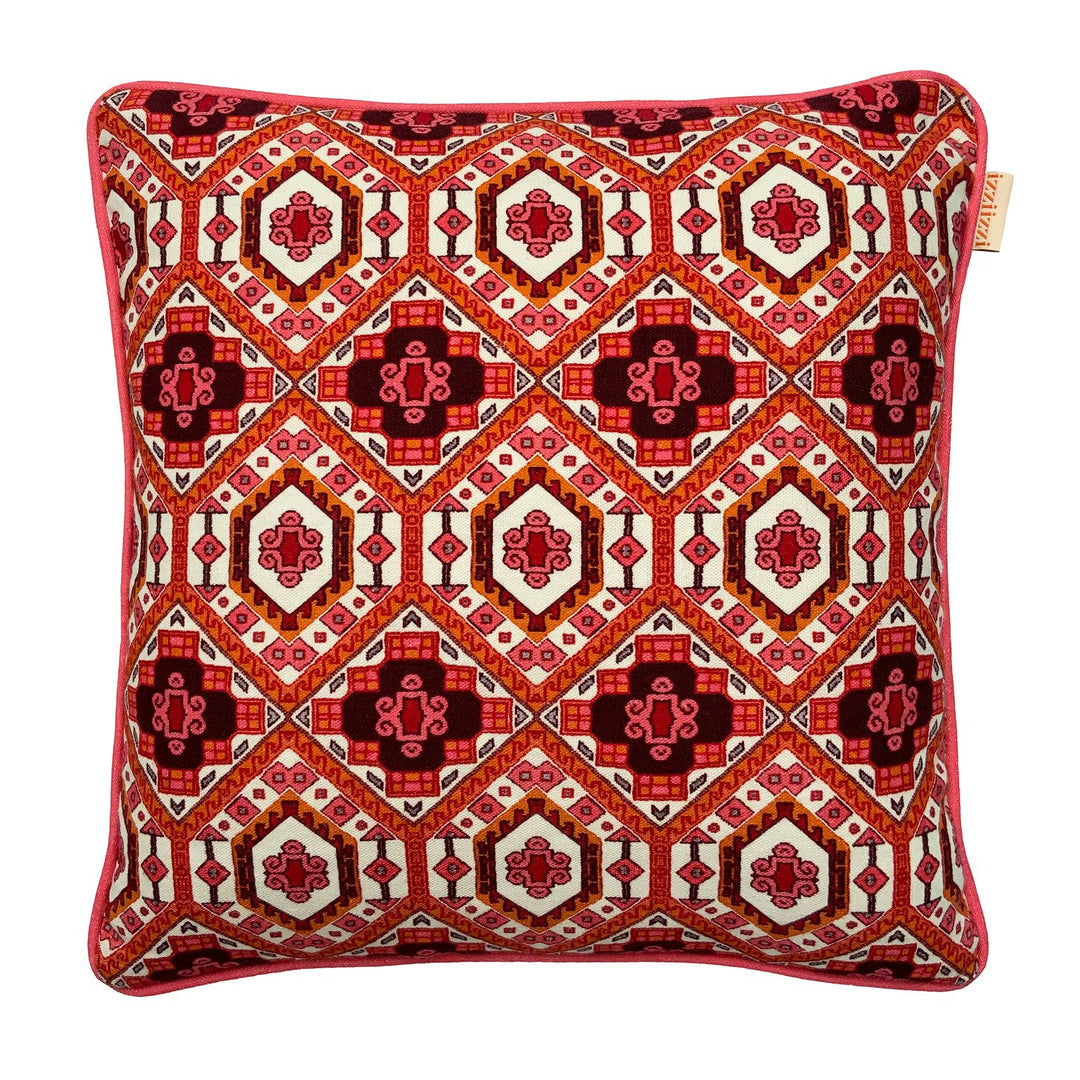 izziizzi-georgia-aztec-geometric-moroccon-cushion-pink-orange-tile-design