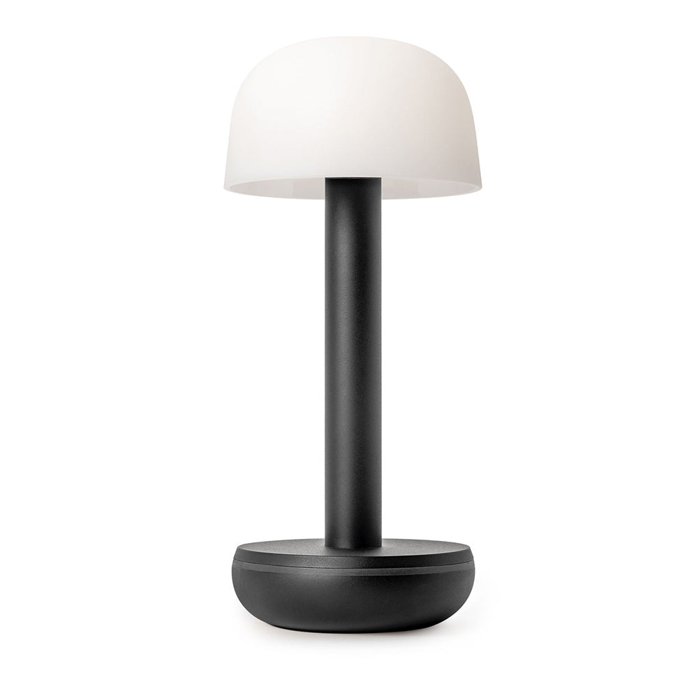 Humble-Two-cordless-table-lamps-lighting-rechargeable-dome-shaped-cocktail-lamp-black-frosted-shade