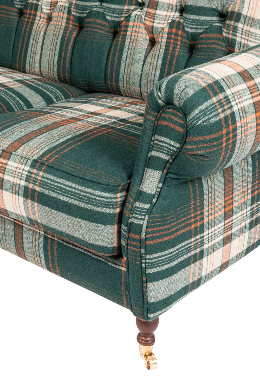 Mind the Gap Edinburgh Sofa - Monterey Plaid Green Woven Fabric - MTG Sofa 