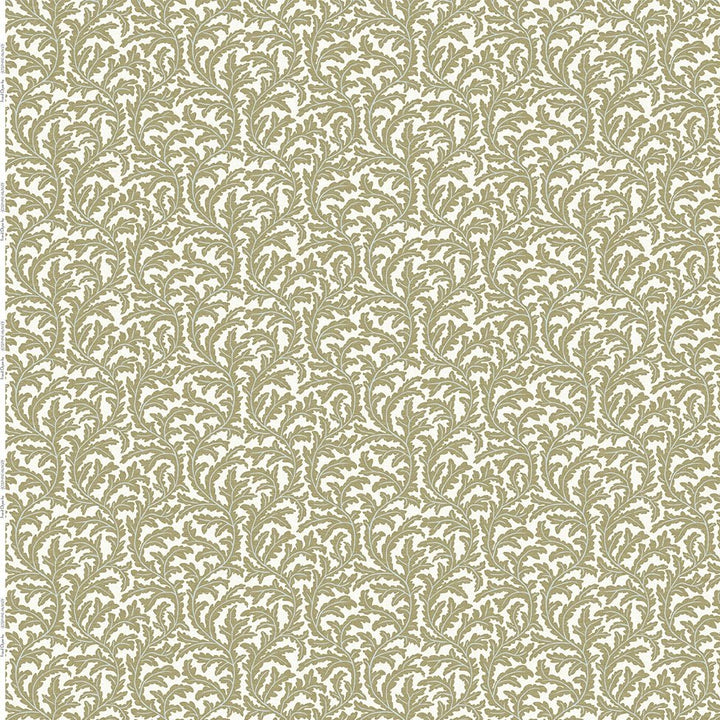josephine-munsey-100%-linen-oak-print-leaf0pattern-fabric-Frond-Ogee-pattern-yellow-and- light-blue