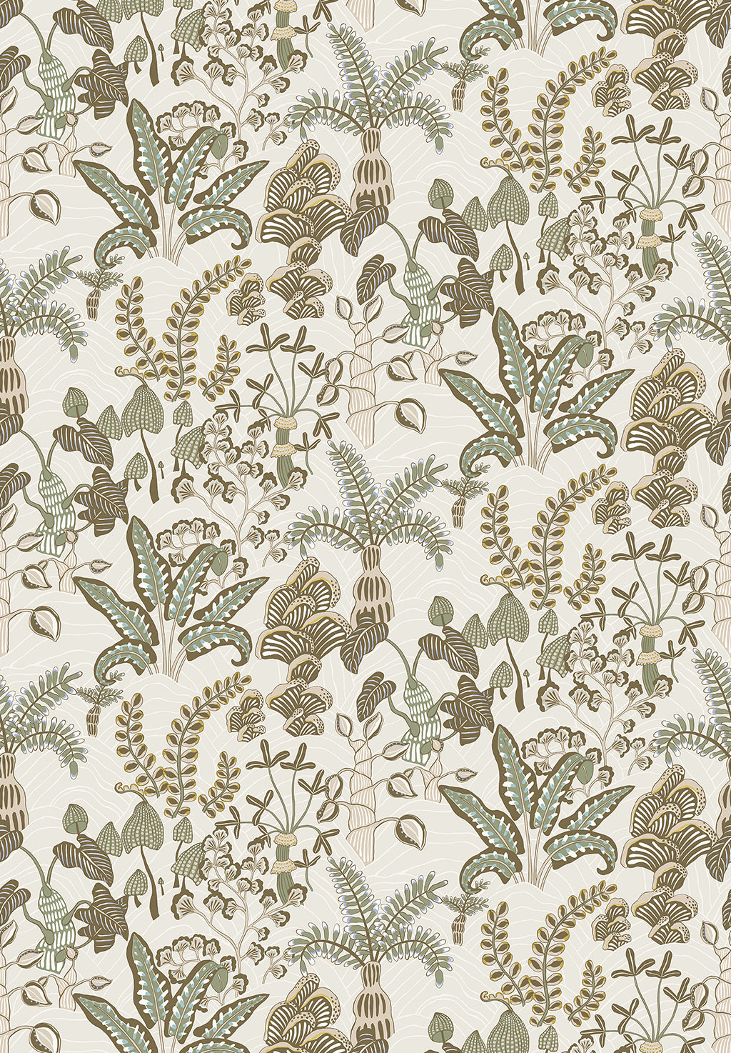 Woodland Floor Wallpaper Soft Olive