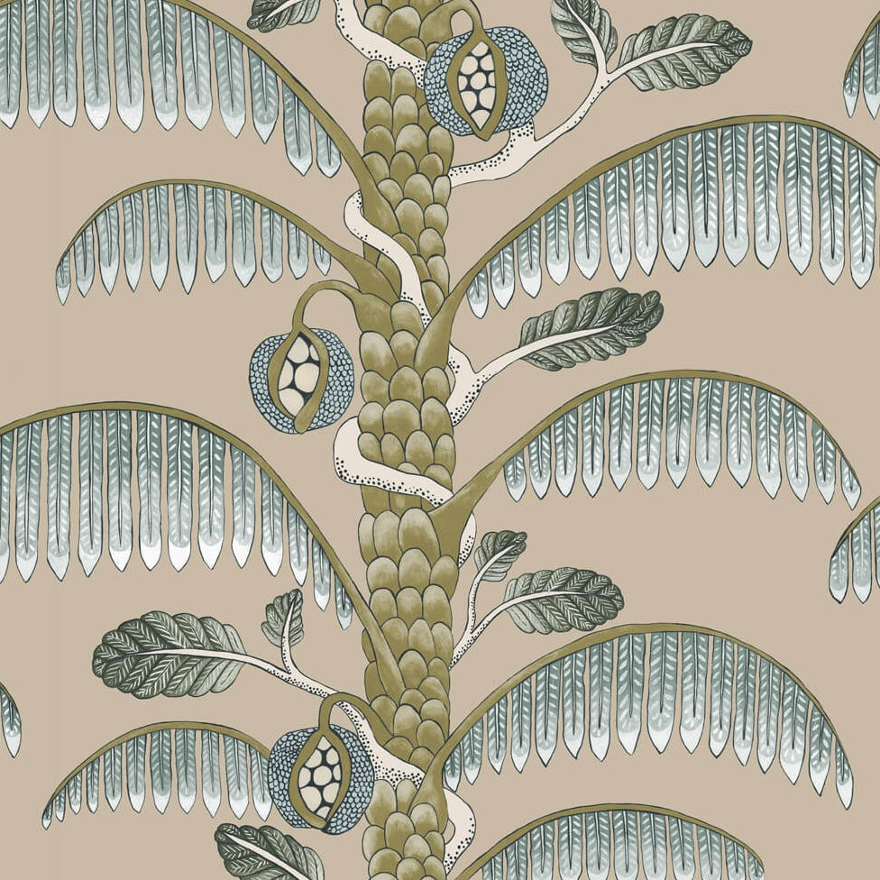 Josephine-Munsey-wallpaper-Palm-stripe-climbing-tropical-fern-palm-print-british-made-artisan-designer-Edge-sand
