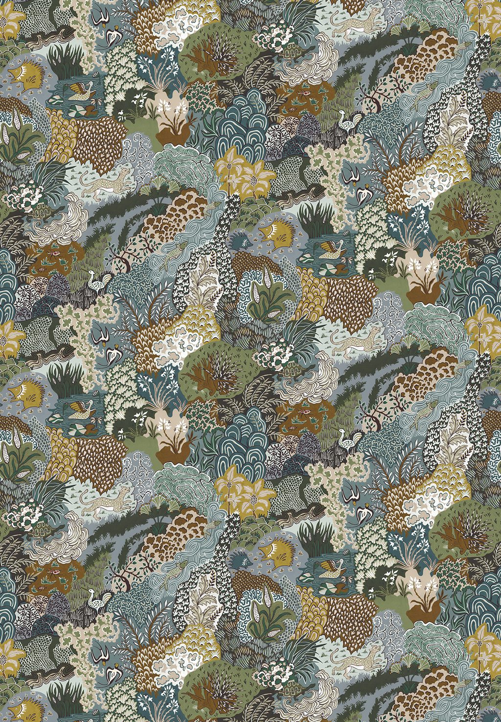 JMW-101911-whimsical-clumps-olive-brown-blue-wallpaper-josephine-munsey-new-patterned-animals-hand-painted-