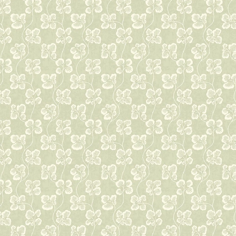 Josephine-Munsey-Cabbage-check-wallpeper-check-repeat-climbing-leaf-pattern-retro-cottage-pattern-willow-and-clarke-white-