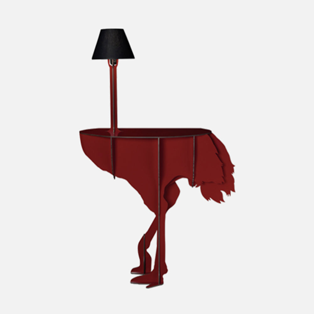 ibride-diva-lucia-ostrich-console-table-with-table-lamp-attached-wall-console