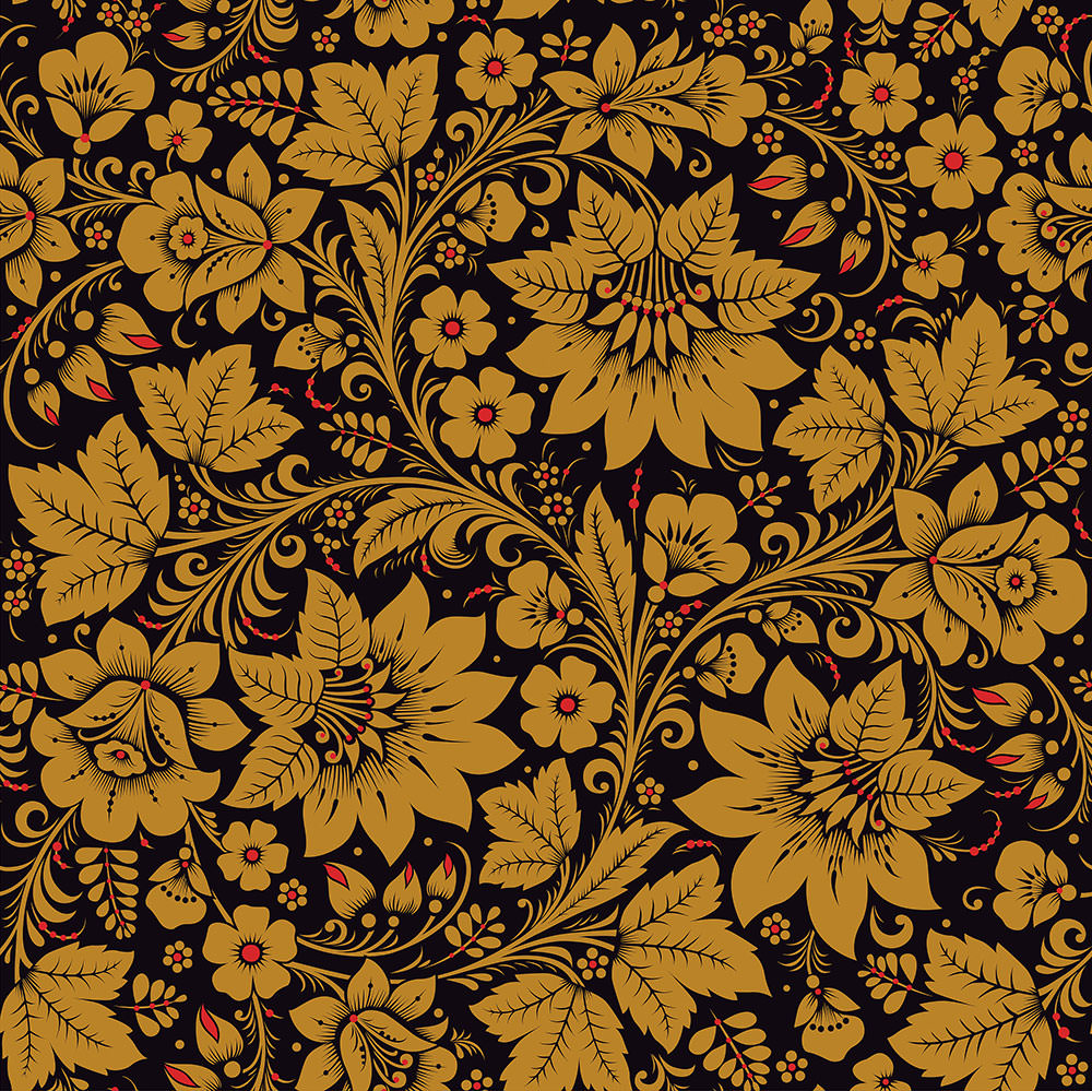 Olenka-Milana-wallpaper-floral-Graphite-gold-black-large-floral-pattern-trailing-flowers-vines-leaves-retro-russian-inspired-patterns