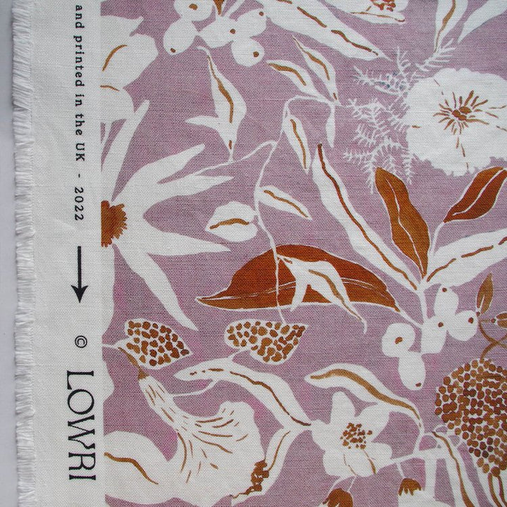Lowri-textiles-night-garden-lavender-fabric-pink-rust-trailing-floral-flower-pattern-fabric-linen-cotton-jo-Faulkner-terracotta-pink-white-eleganti