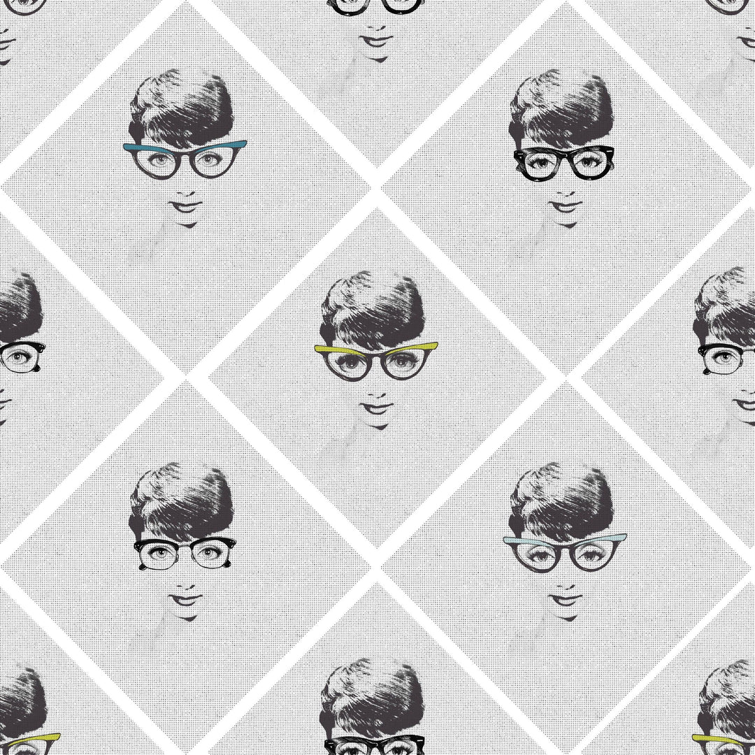 mind-the-gap-female-illusion-wallpaper-contemporary-collection-glasses-grey-comic-book-pop-art