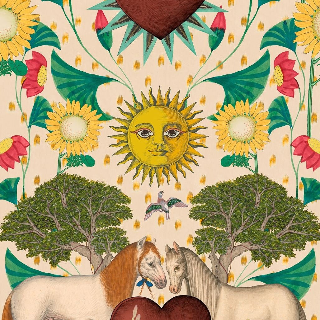 mind-the-gap-woodstock-collection-mirage-cream-green-multi-boho-wallpaper-sun-horses-love-heart-whimsical-print