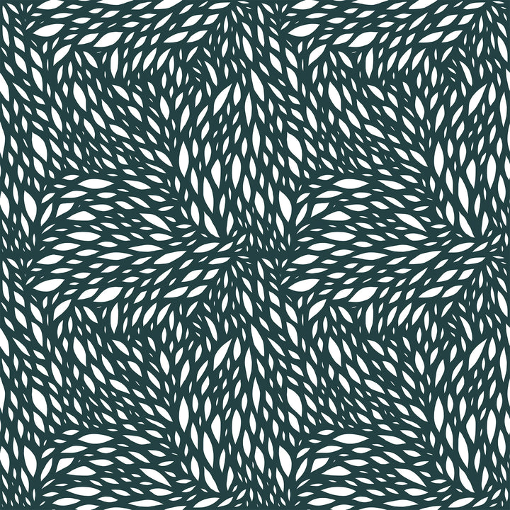 North-and-Nether-feather-pattern-caged-bird-collection-teal-white-abstract-pattern-NN01B-CB05T-S-graphic-mono-print