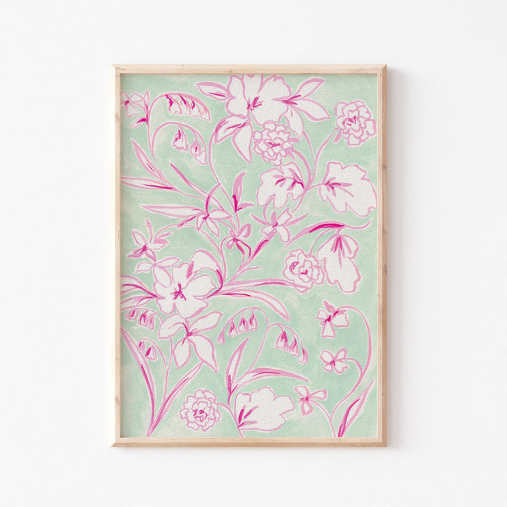 candice-gray-textile-designer-floral-print-mint-green-pink-white-floral-one-colour-print