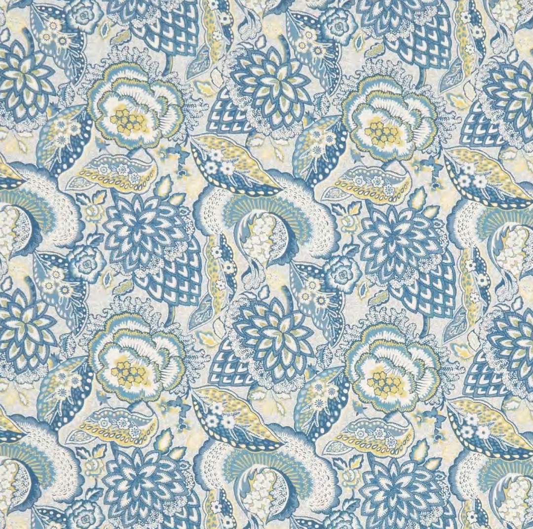 Patricia-emberton-linen-lichen-blue-white-yellow-floral-design