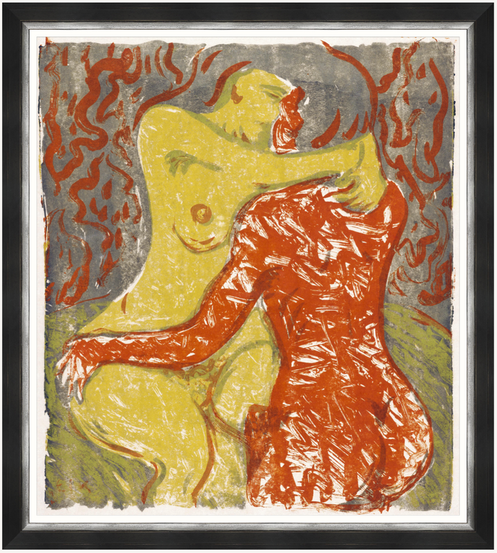 LOVE SCENE by Ludwig Kirchner Framed Art
