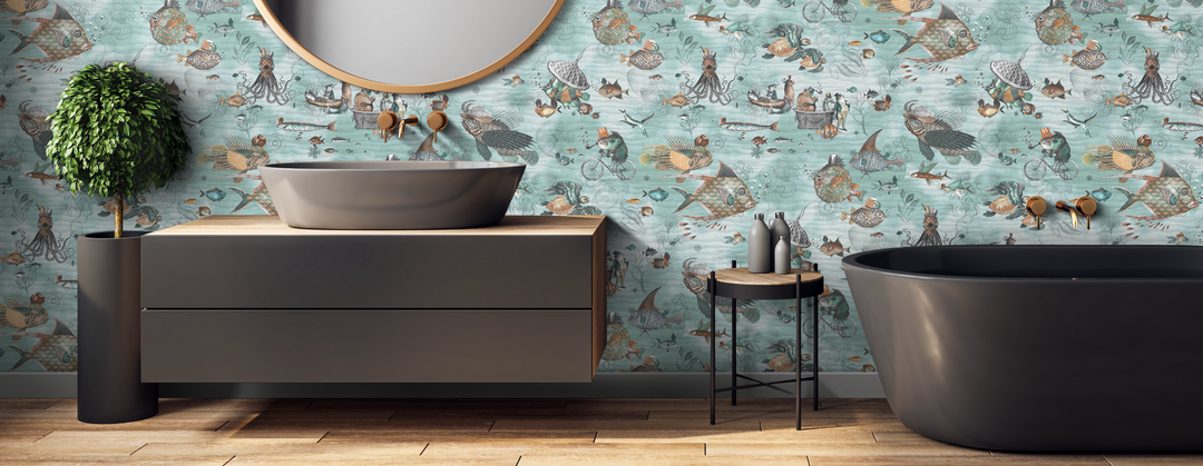brand-mckenzie-sea-life-fish-whimsical-art-deco-print-design-sea-world-illustrative-story-telling-wallpapered-bathroom