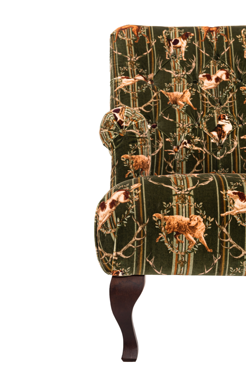tyrol-collection-mind-the-gap-hudson-mountain-dogs-cypress-green-velvet-arm-chair