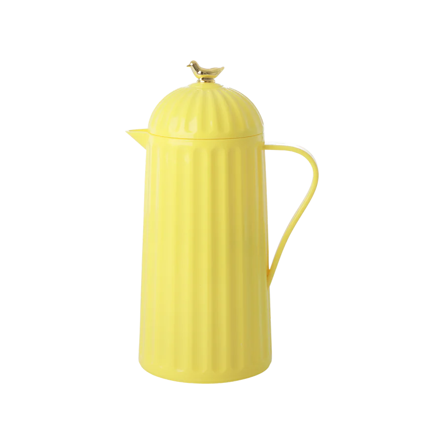 THERMO-BIY-yellow-rice-by-rice-thermal-flask-hot-cold-drinks-vessel-flask-gold-bird-lid-thermos