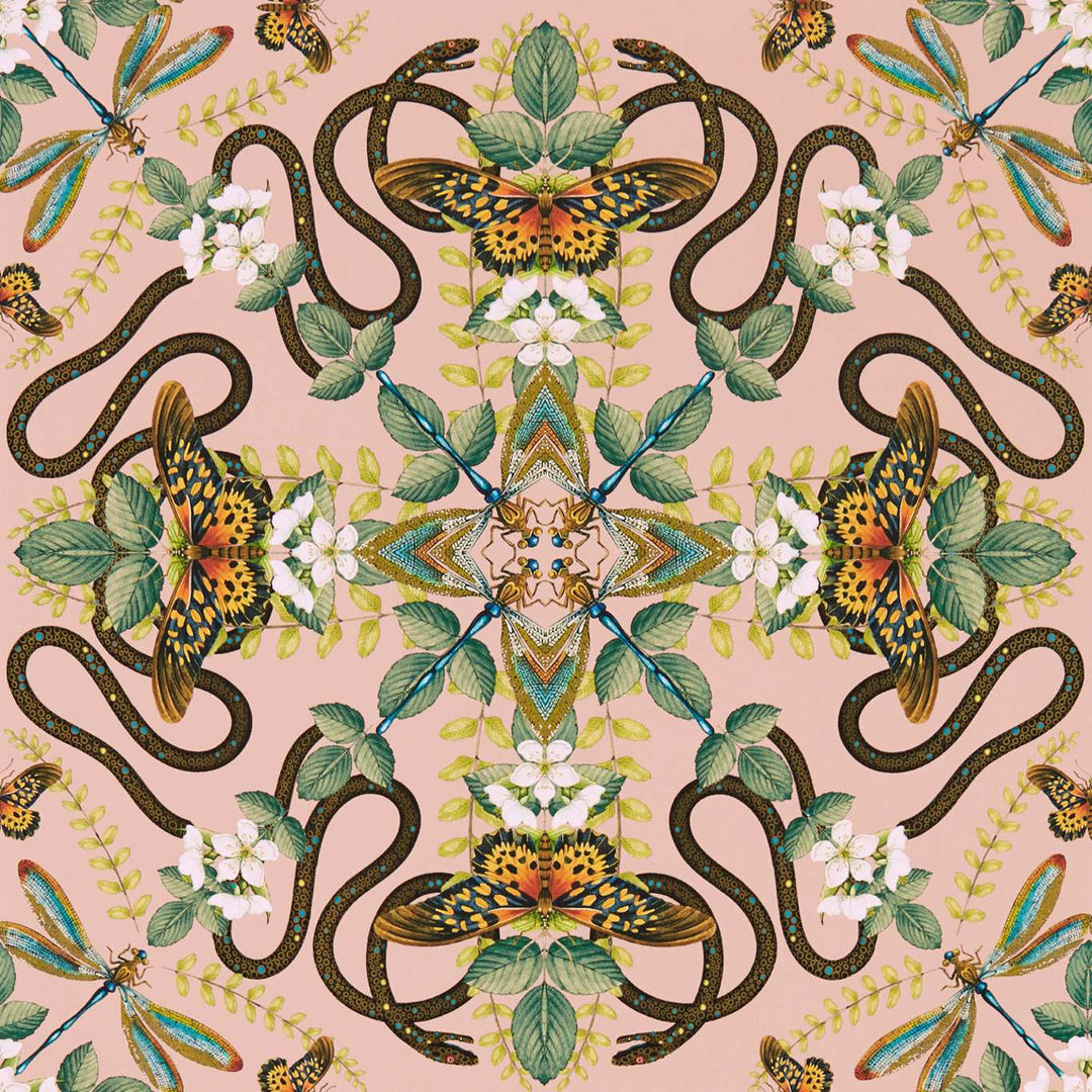 wedgewood-by-clarke-and-clarke-botanical-wallpaper-snakes-butterflies-flowers-blush-pink